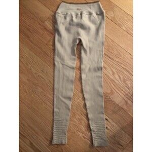 Jojo Women's Jogger Gym Training Yoga Pants Size XS Beige Made in USA
